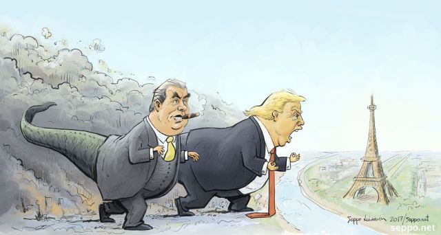  Donald Trump Rex Tillerson and Paris Agreement, keywords:
 Donald Trump Rex Tillerson Paris Agreement climate fossil fuel oil Exxon Koch brothers cartoon