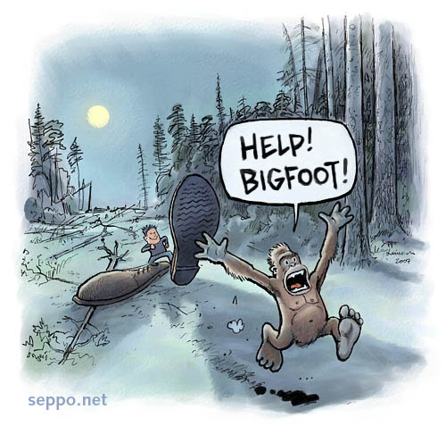  Ecological Footprint and the Bigfoot, keywords:
 ecological footprint bigfoot consumption sustainabe development natural resources ecological forest nature cartoon