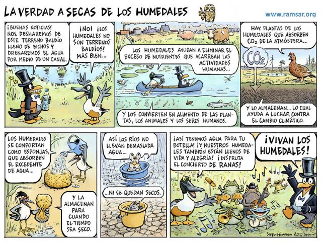  La verdad a secas de los humedales, keywords:
 RAMSAR El Día Mundial de los Humedales 2013 cartoon