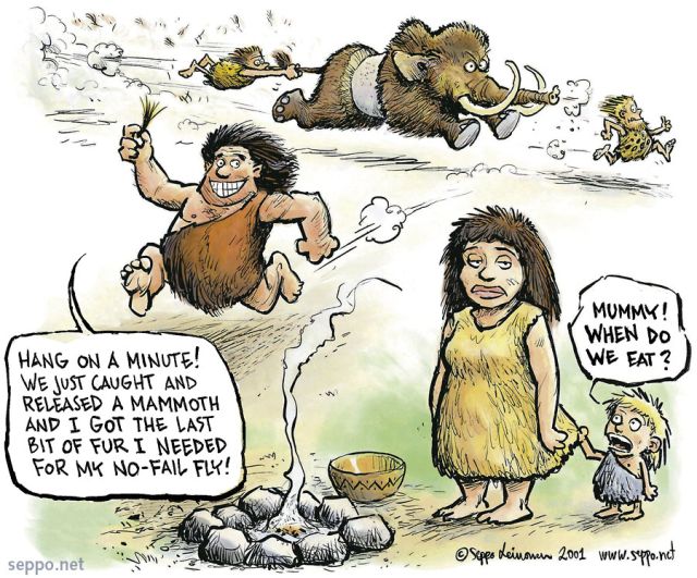 Neolithic Fly-Fishing, keywords:
 Neolithic Fly-Fishing catch and release mammoth fishing fisherman food fly stone age