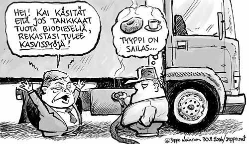  Raimo Sailas, rekkamies ja biodiesel, keywords:
 Raimo Sailas biodiesel rekka rekkakuski biopolttoaine kasvissyöjä