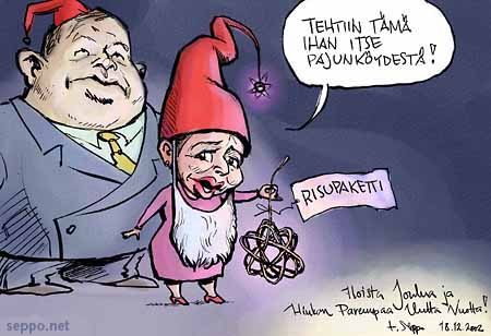  Lipponen, Mönkäre ja risupaketti, keywords:
 energia eduskunta ydinvoima risupaketti pajunköysi ydinvoimapäätös lobbaus Paavo Lipponen Sinikka Mönkäre wind power