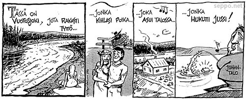  Vuotos ja Kauko Juhantalo, keywords:
 Vuotos Kauko Juhantalo tekoallas Voimayhtiö pilapiirros