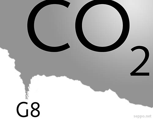  G8 & CO2, keywords:
 huippukokous hiili hiilivoima kivihiili pstt ilmastonmuutos global warming G8 Leaders Summit