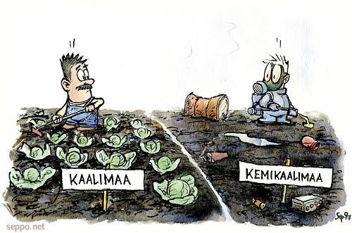  Kaalimaa - kemikaalimaa - maaperän saastuminen, keywords:
 Kaalimaa kemikaalimaa maa maaperä ongelmajäte pilaantuminen pilaantunut saastuminen saastunut kemikaali myrkky myrkyllinen puhdas kaali viljely pilapiirros