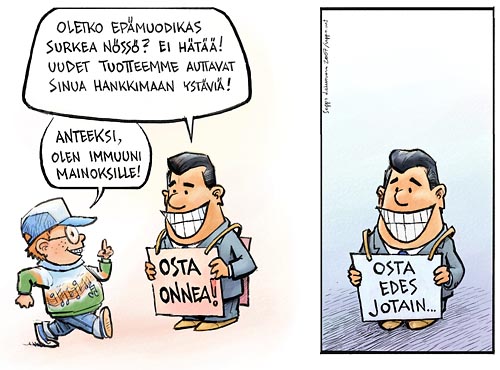 Mainos myy onnea